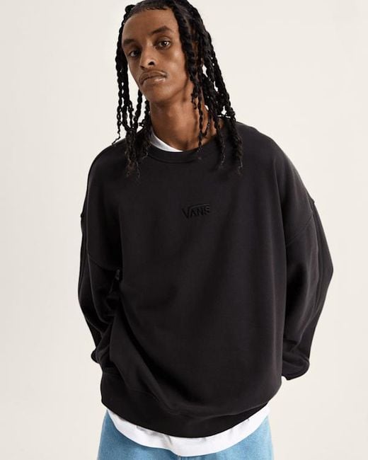 Vans Black Premium Logo Crew Sweatshirt for men