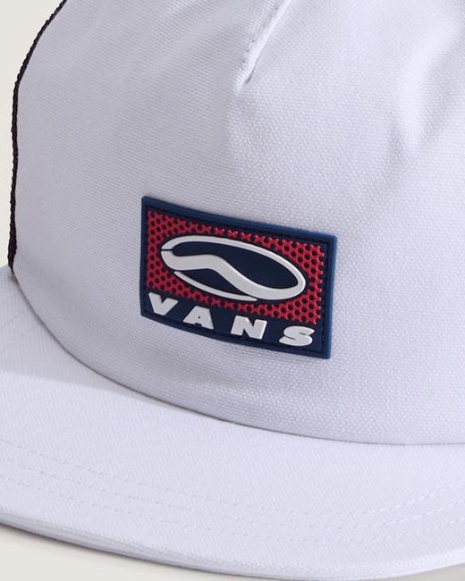 Vans Blue Sidestripe Trucker Hat for men