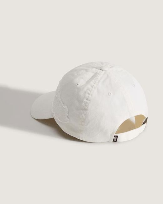 Vans White Wavy Curved Bill Jockey Hat for men