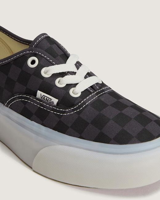 Vans Gray Authentic Platform Shoes for men