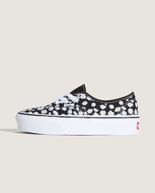 Vans White Authentic Platform Shoes for men