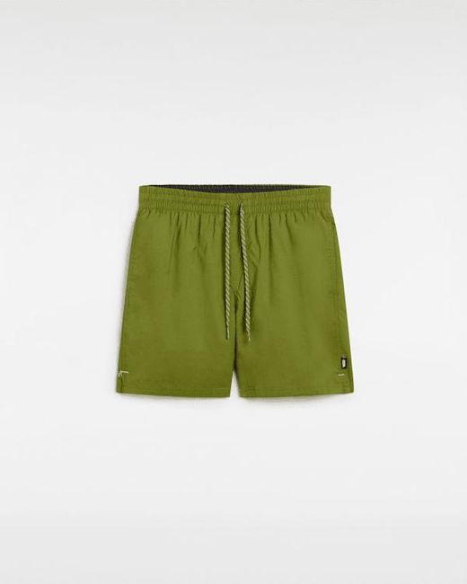 Vans Green Primary Solid Elastic Boardshorts for men