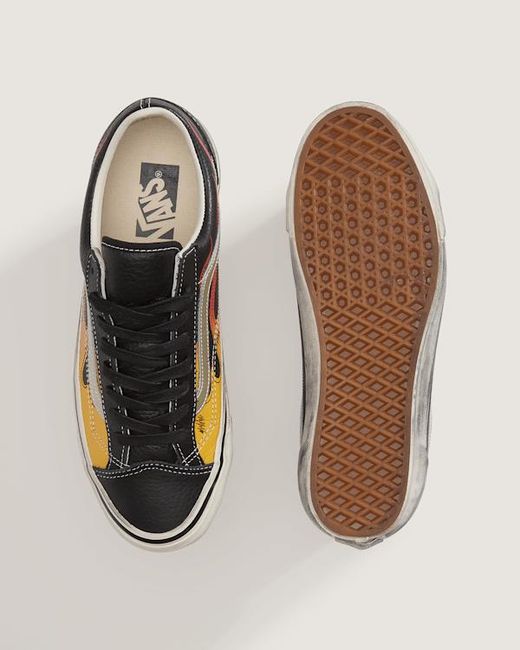 Vans Black Premium Old Skool 36 Flames Shoes for men