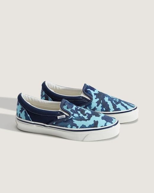 Vans Blue Premium Classic Slip-On Shoes for men