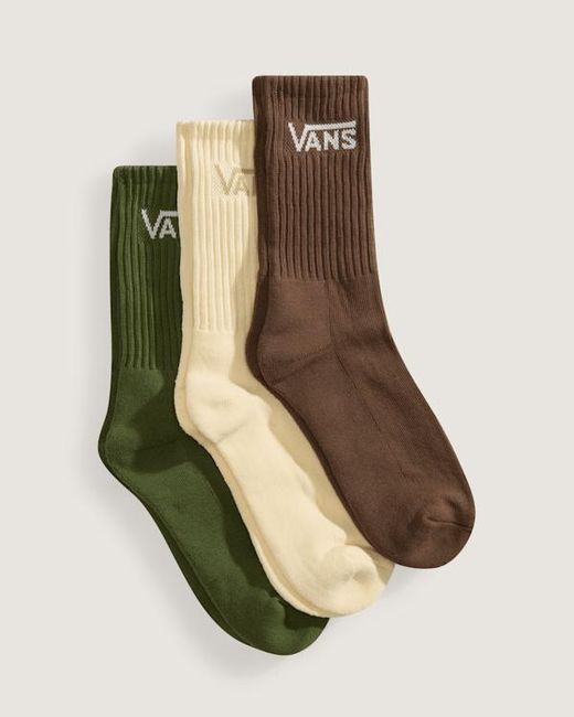 Vans Green Classic Crew Socks (3 Pairs) Size: L (8.5-12​ for men
