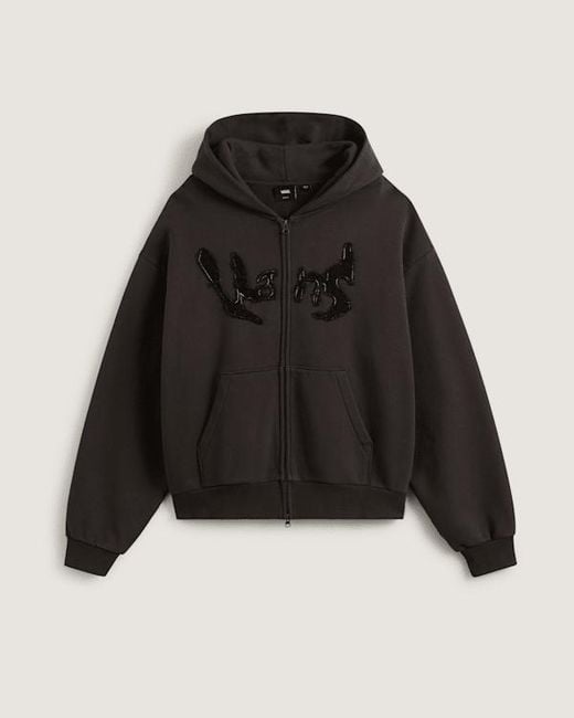 Vans Black Raw Instinct Zip Hoodie for men