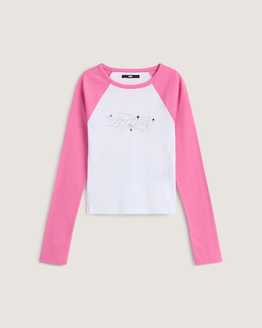 Vans Pink Y2K Star Raglan Long Sleeve T-Shirt