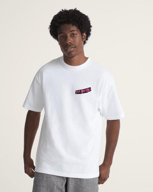 Vans White Sex Pistols Run Wild On The Ss Tee for men