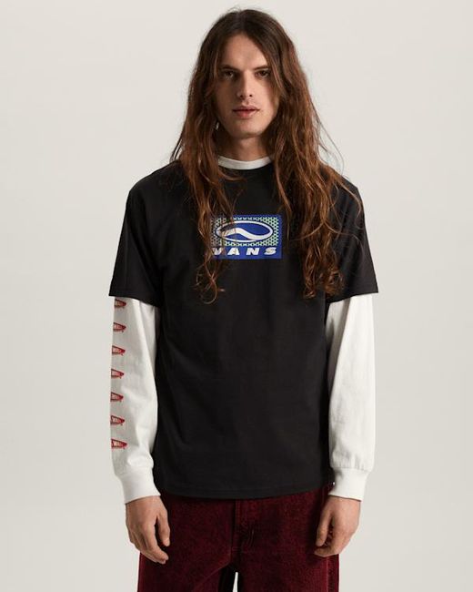Vans Black Sidestripe Sportswear T-Shirt for men