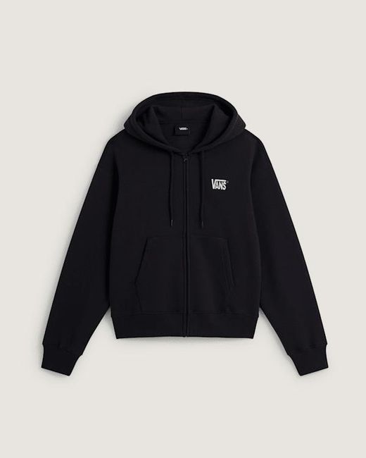Vans Blue Stretch Logo Zip Pullover Hoodie for men