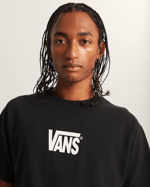 Vans Black Stretch Logo T-Shirt for men