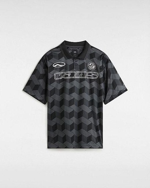 Vans Black Rigsby Soccer Polo Shirt for men