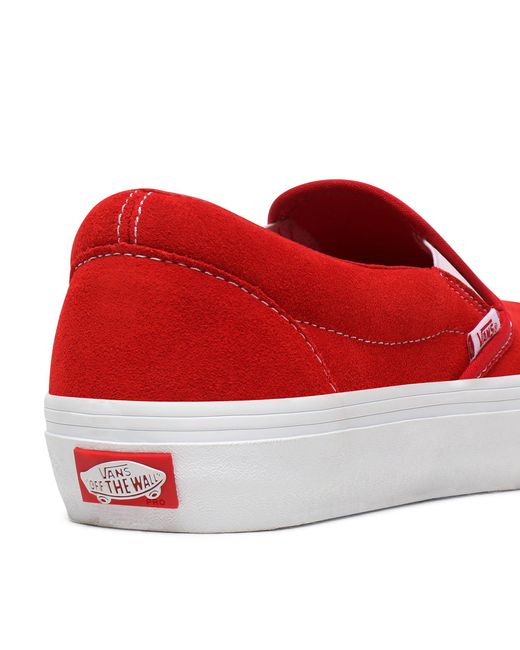 vans daim rouge