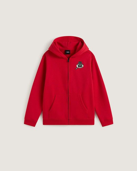 Vans Red Kids Dumpster Raccoon Zip Hoodie (8-14 Years)