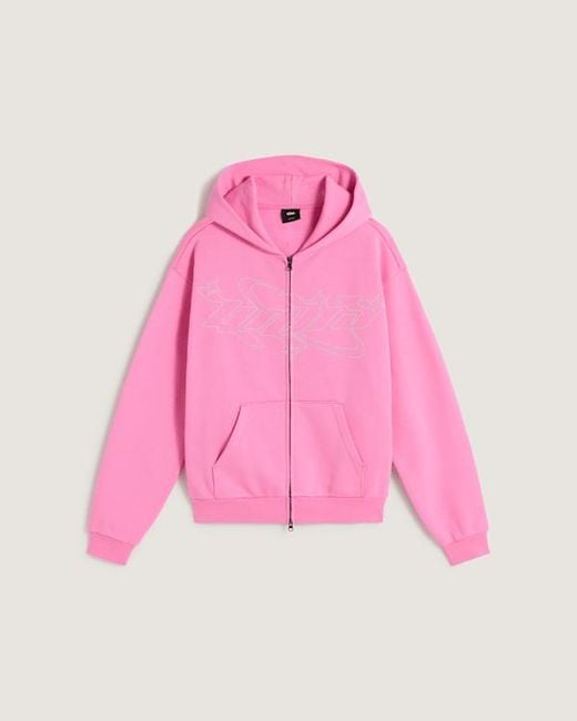 Vans Pink Y2K Star Zip Pullover Hoodie