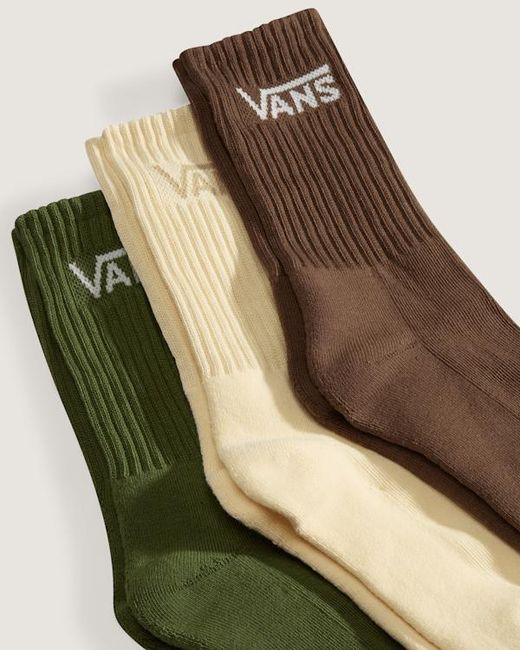 Vans Green Classic Crew Socks (3 Pairs) Size: L (8.5-12​ for men
