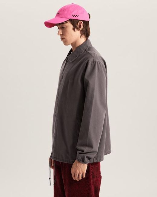 Vans Gray Torrey Pigment Canvas Coaches Jacket for men