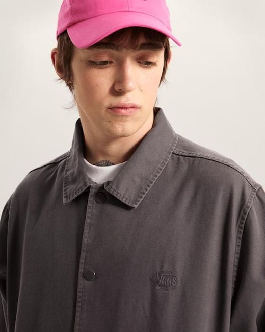 Vans Gray Torrey Pigment Canvas Coaches Jacket for men