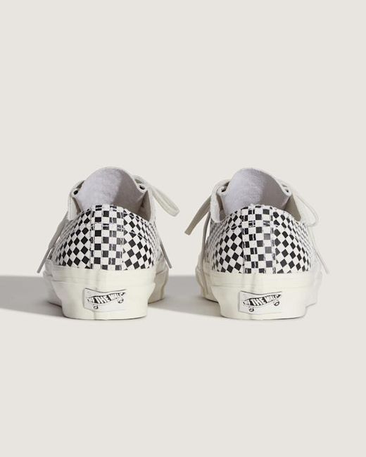 Vans White Premium Authentic Ease Checkerboard Shoes for men