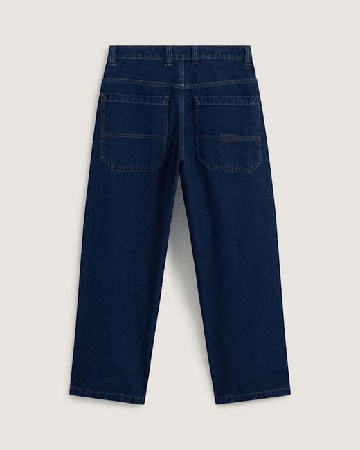 Vans Blue Drill Chore Baggy Carpenter Pant Dark Rinse for men