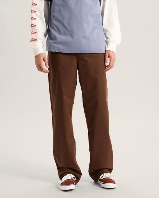 Vans Brown Authentic Chino Straight Trousers for men