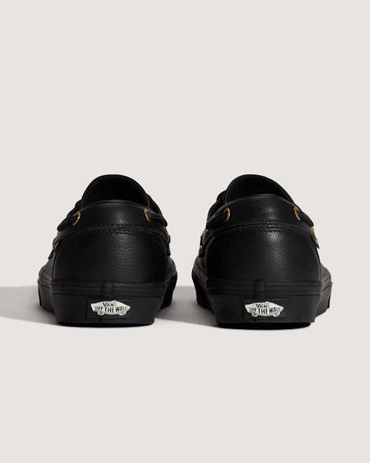 Vans Black 2-Eyelet Boat Shoes for men