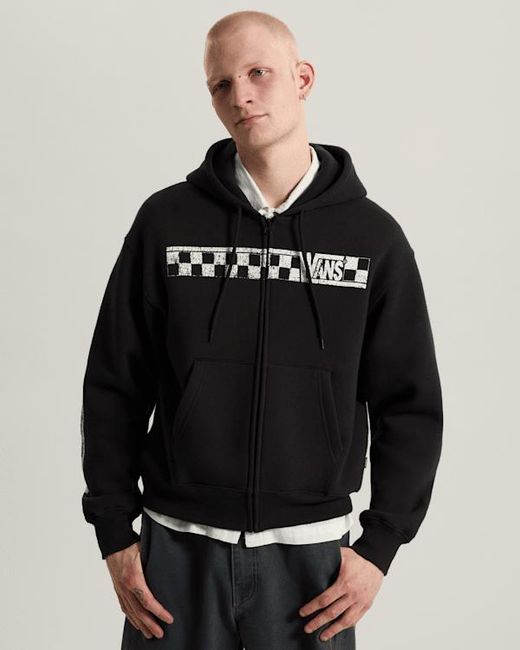 Vans Black Racing Full Zip Hoodie for men