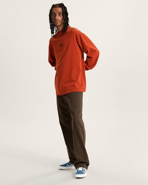 Vans Authentic Relaxed Chino Broek, Grootte in het Brown voor heren