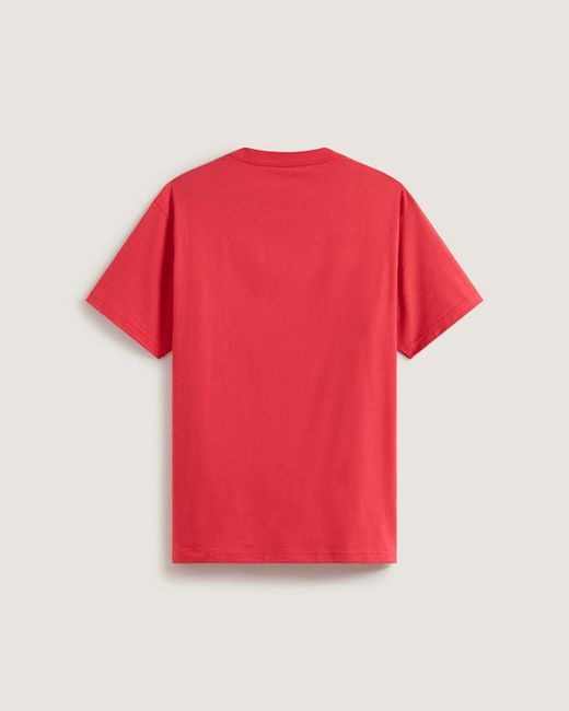 Vans Red Stretch Logo T-Shirt for men