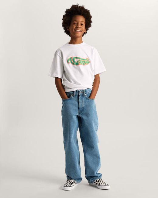 Vans White Kids Wavy Script T-Shirt (8-14 Years)