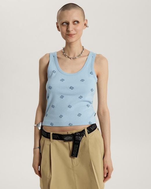 Vans Blue Lilly Printed Tank