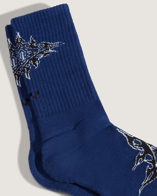 Vans Blue Premium Flame Crew Socks (1 Pair) Size: L (8.5-12​ for men