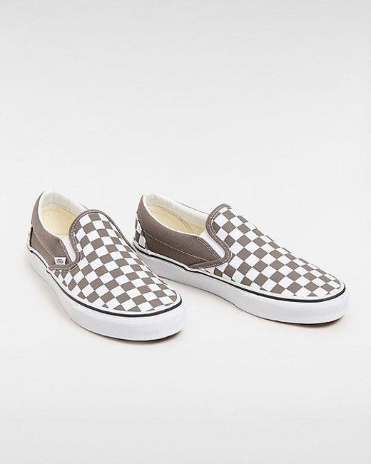 Vans Classic Slip-on Checkerboard Schoenen in het Gray