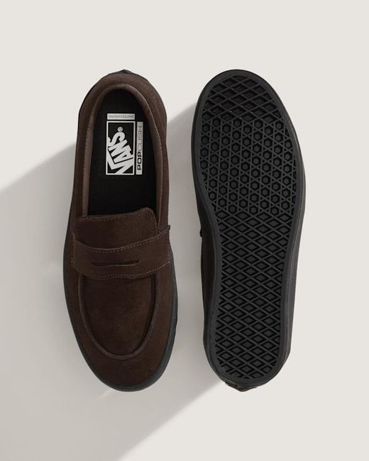 Vans Brown Skate Loafer Shoes for men