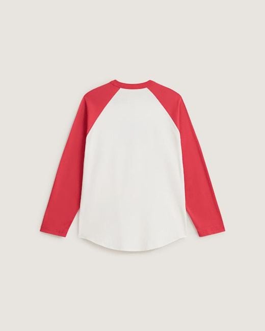 Vans Red Core Raglan Long Sleeve T-Shirt for men
