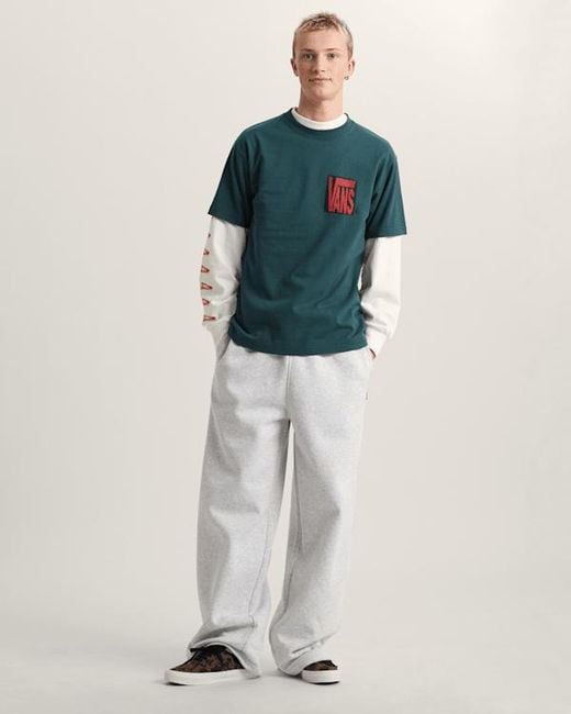 Vans Blue Stretch Stack Crackle T-Shirt for men