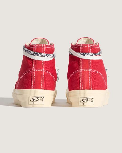 Vans Red Premium Authentic Hi 2.0 Shoes for men