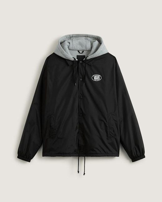 Giacca Con Cappuccio Coach Riley, Uomo, Taglia di Vans in Black da Uomo