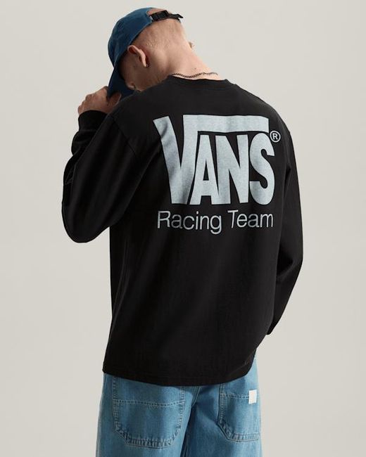 Vans Black Racing Long Sleeve Sweatshirt for men