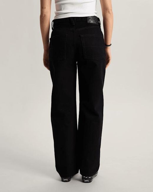 Vans Black Check-5 Mid Rise Straight Trousers