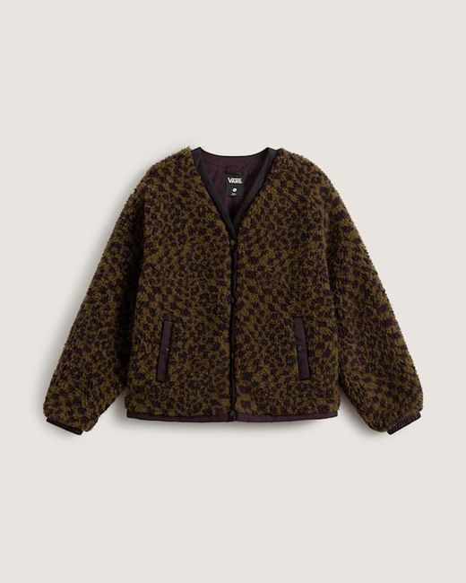Vans Brown Suffolk Cheetah Check Pile Coat