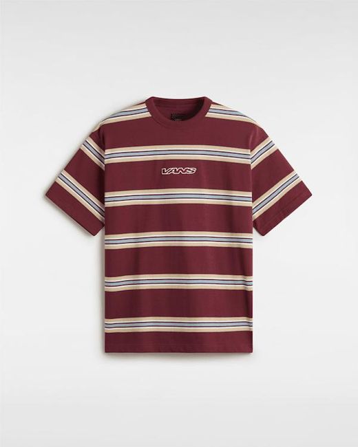 Vans Mesa Stripe T-Shirt, Herren, Größe in Red für Herren