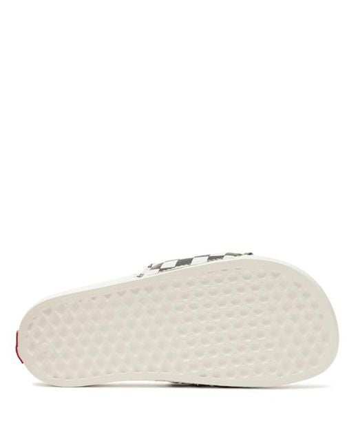 Vans White Checkerboard La Costa Slide-On, Frau, Größe