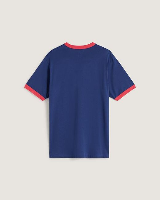 Vans Blue Center Chest Ringer T-Shirt for men