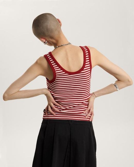 Vans Red Lilly Stripe Tank