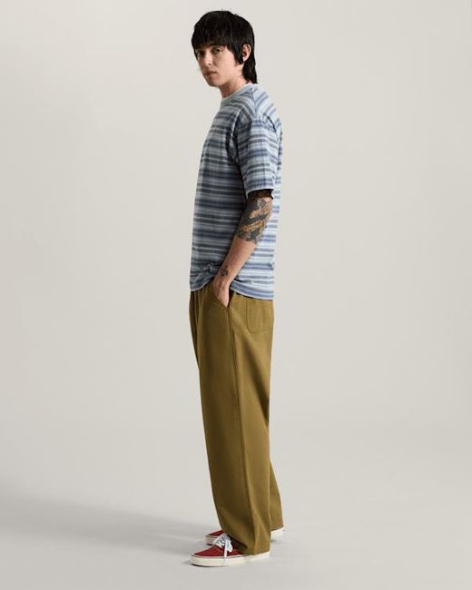 Vans Blue Ringer Striped Knit Shirt for men