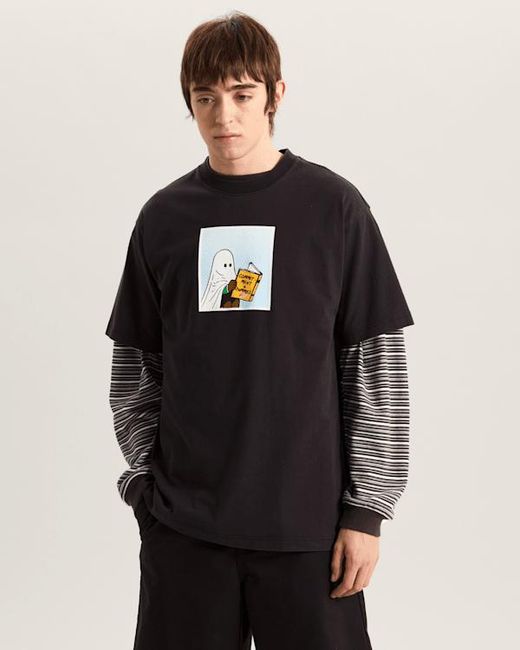Vans Black Commitment 4 Dummies Loose T-Shirt for men