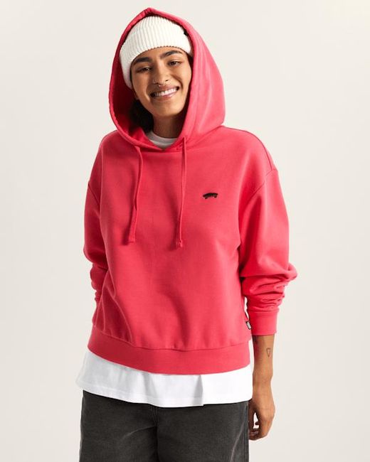 Vans Red W Salton Rlx Ft Pullover Hoodie