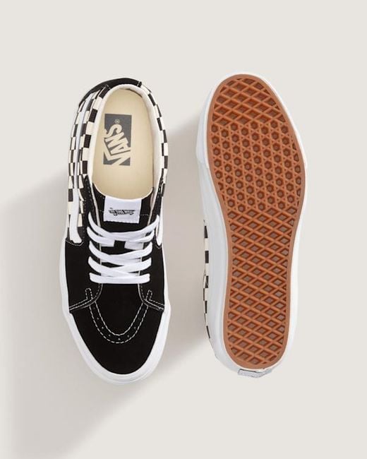 Vans White Premium Sk8-Mid 83 Shoes (Lx Checkerboard/Off)
