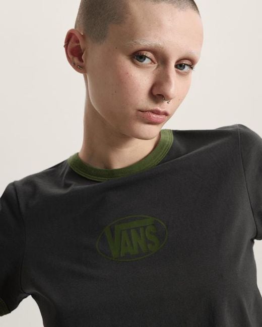 Vans Black Circle V Ringer Tee
